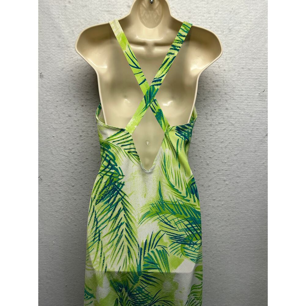Natori Women 2 Piece Dress Duster Belt OS Bamboo Vintage Crepe Boho Resort VTG - Picture 12 of 16